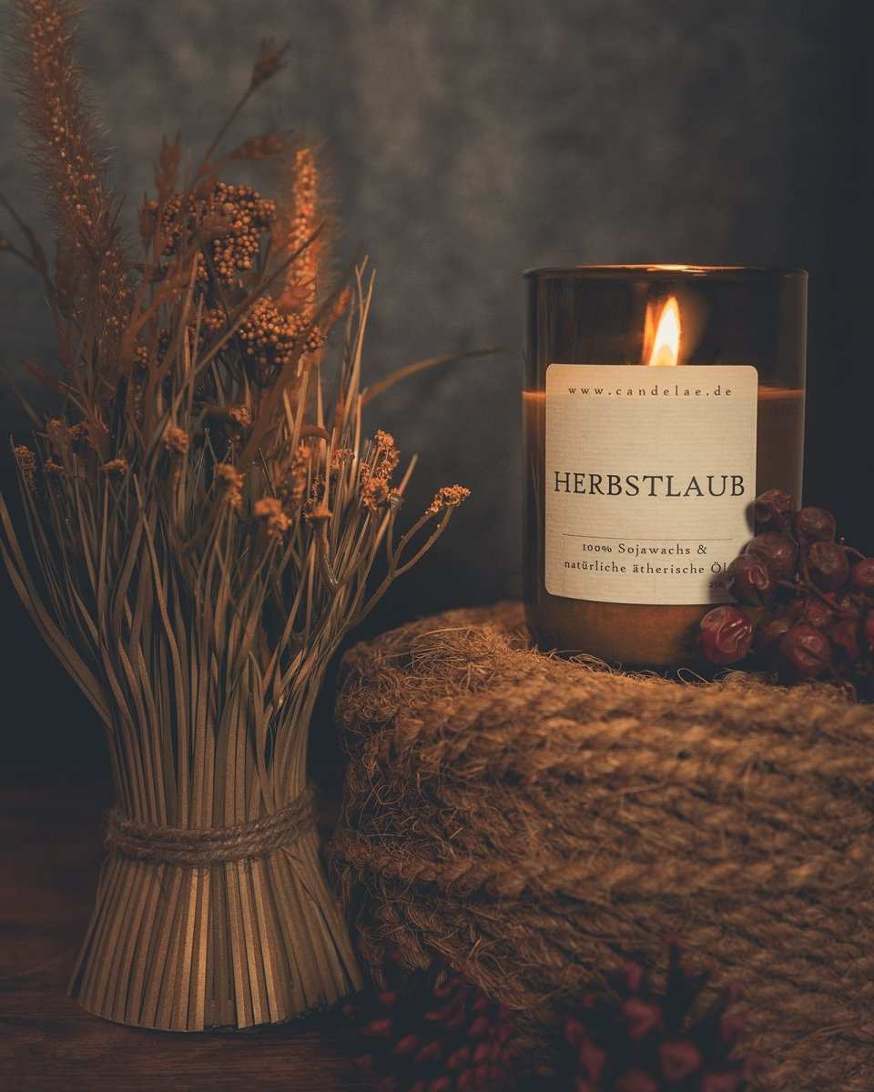 Herbstzauber mit Candelae natürliche Duftkerzen aus Sojawachs und ätherischen Ölen