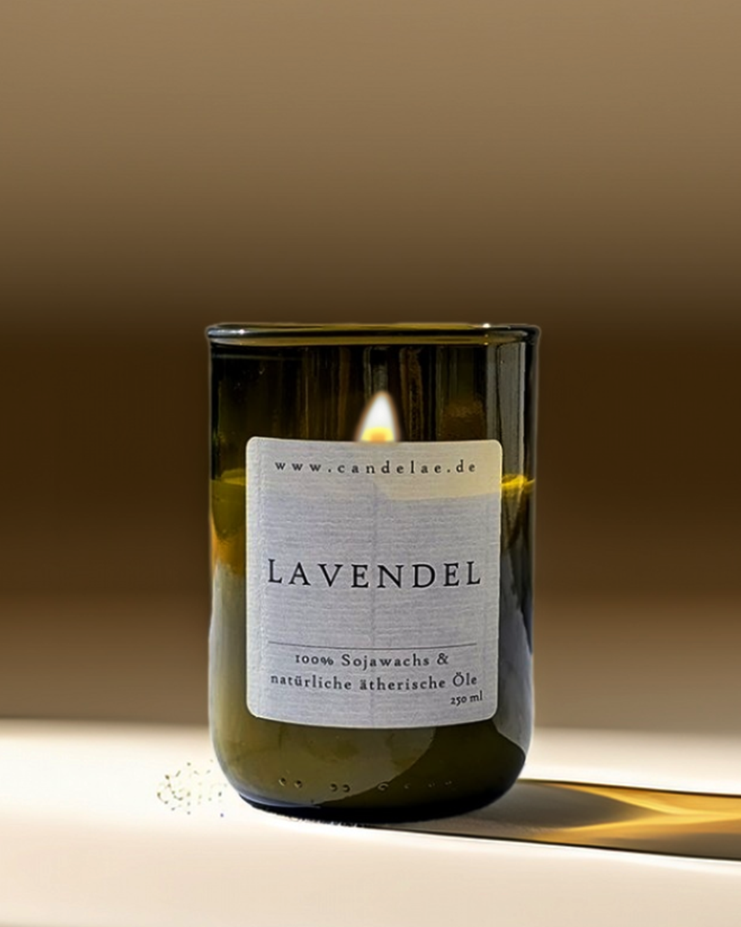 Lavendel Duftkerze aus Sojawachs mit ätherischem Lavendelöl