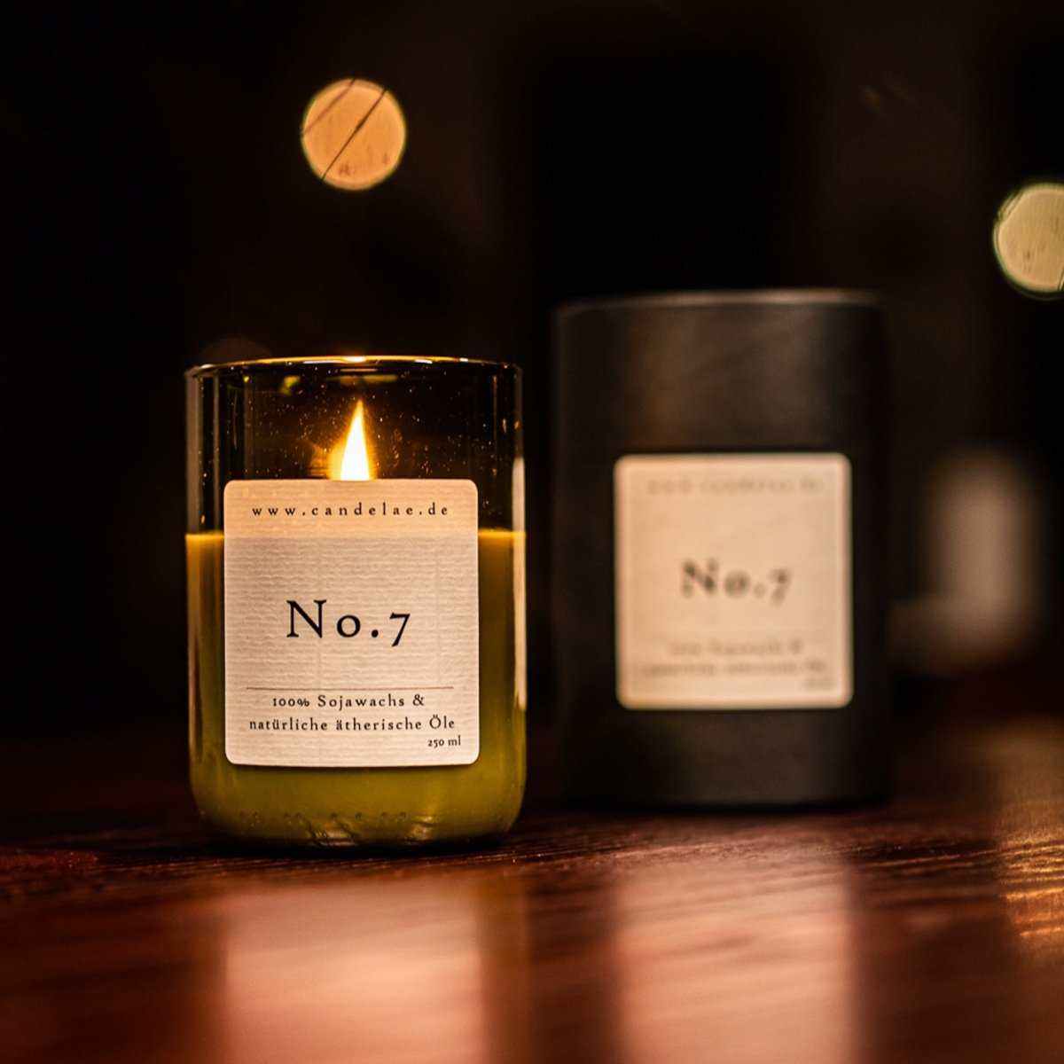 No.7 Duftkerze im Weinflaschenglas